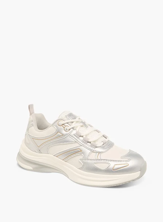 ميسي أحذية رياضية نسائية بتصميم مُقسم وإغلاق برباط مجموعة رمضان